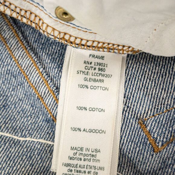 FRAME Denim Women's Le Cutoff Jeans Shorts Distressed Raw Hem Size 29 - Picture 6 of 10